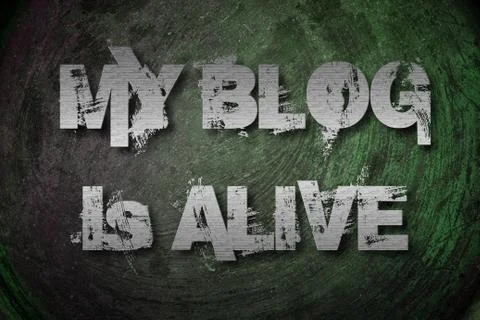 My blog is alive concept Stock Illustration