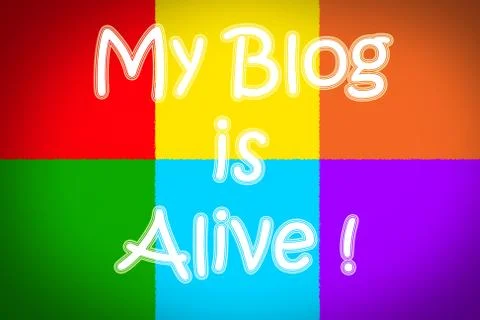 My blog is alive concept Stock Illustration