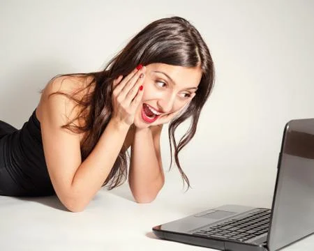 My Computer opens for me a wonderful world! Stock Photos