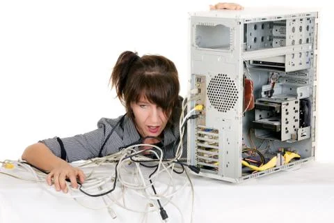 My computer stop working Stock Photos
