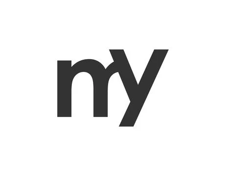MY creative geometric initial based modern and minimal logo. Letter m y tre.. Stock Illustration