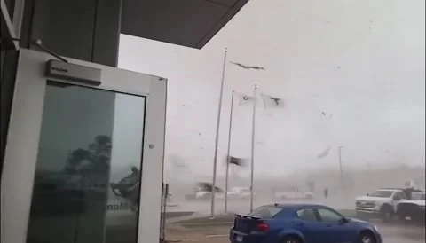 My Dads Van in the Tornado Today, St. Louis, Missouri, USA - 21 May 2025 Video stock 309828667