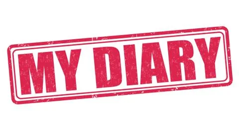 My diary stamp Stock Illustration