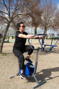 My exercise time Foto stock