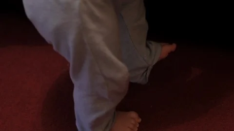 My first steps. Child learning to walk. Child development Stock Footage 102560603