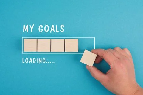 My goals loading, progress bar, personal development, planning the future Stock Photos