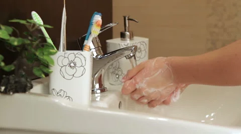 My hands are clean now Stock Footage 46570414