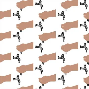 By my hands pattern. Stock Illustration