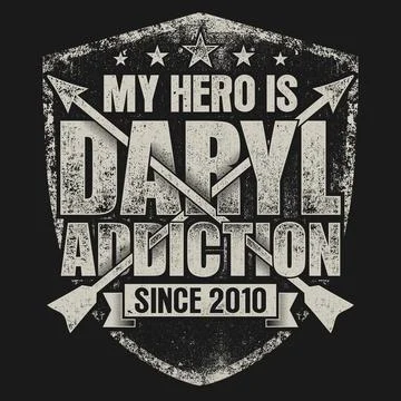 My Hero Is Daryl - The Walking Dead, Zombie Ilustración de archivo