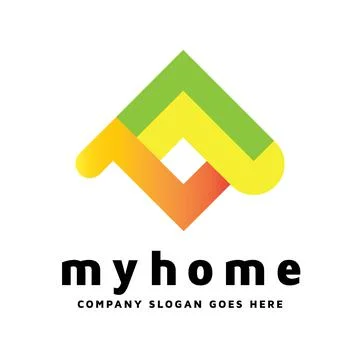 My Home - A Typeface Logo Stock Illustration