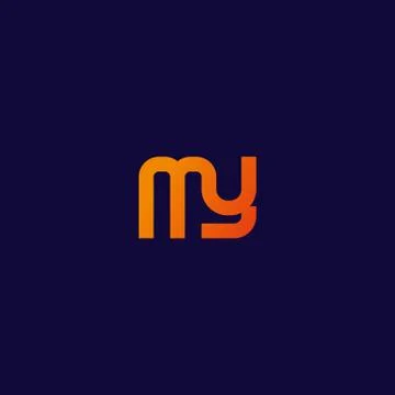 My logo design . abstract my initials logo . modern and clean style . vector  Stock Illustration