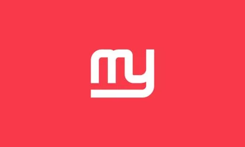 My logo design . abstract my initials logo . modern and clean style . vector  Stock Illustration
