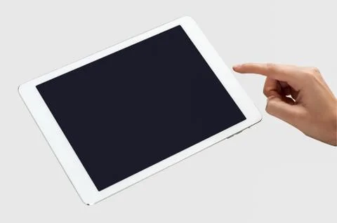 This is my new tablet pc device Stock Photos