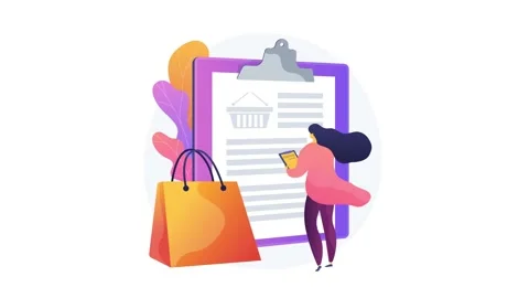 My orders list 4K loop animation Stock Footage 132925211