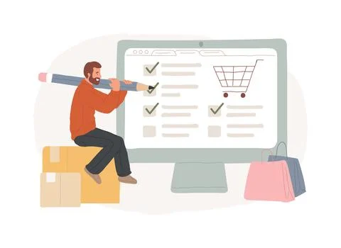 My orders list isolated concept vector illustration. Ilustración de archivo