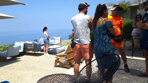 My Paragliding instructors talking to clients at the take off site. Video stock 244929893