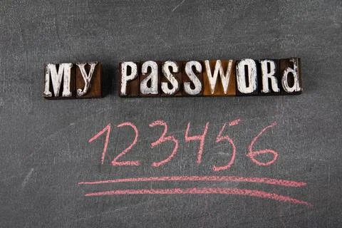 My Password concept. Data security and the Internet Stock Photos
