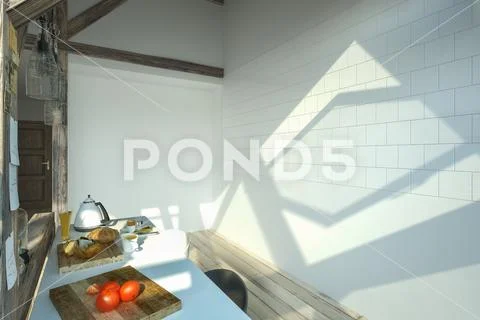 My place under the roof 08 (concept) - 3d visualization Stock Photos
