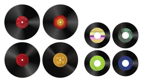 My Record Collection Stock Illustration