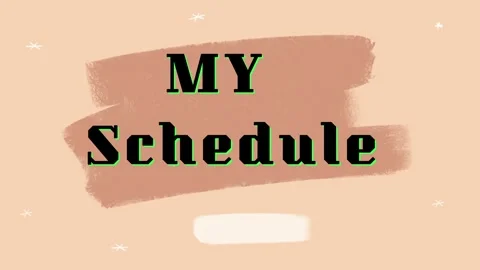 My schedule text animation featuring artistic brush stroke backgrounds and Stock Footage 345128763