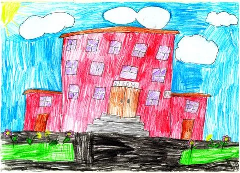 My school Stock Illustration