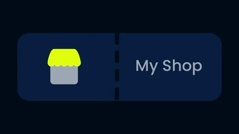 My Shop Feature Button with Yellow Bucket Icon and Bold Label Stock Footage 334471368