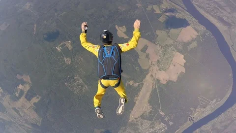 My skydiving AFF courses completing Stock Footage 120638570