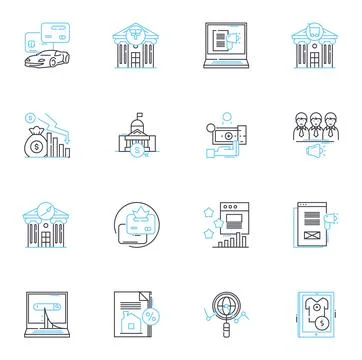 My supervision linear icons set. Guidance, Support, Feedback, Learning Illustrazione stock