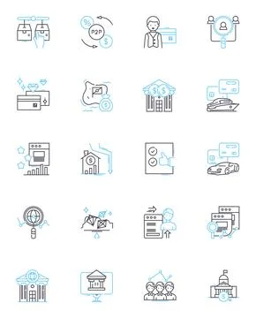 My supervision linear icons set. Guidance, Support, Feedback, Learning Stock Illustration