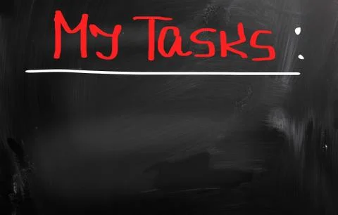 My tasks concept Stock Illustration