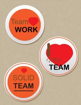 My teams badges Illustrazione stock