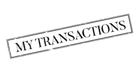 My Transactions rubber stamp Illustrazione stock