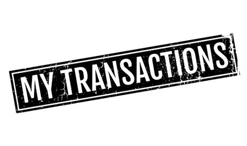 My Transactions rubber stamp 스톡 일러스트