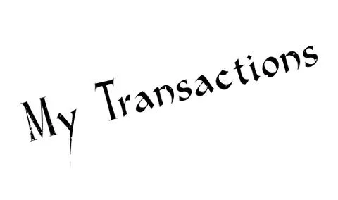 My Transactions rubber stamp Stock Illustration