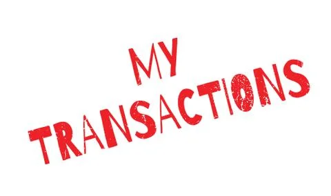 My Transactions rubber stamp Stock Illustration