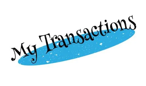 My Transactions rubber stamp Stock Illustration