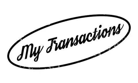 My Transactions rubber stamp Stock Illustration