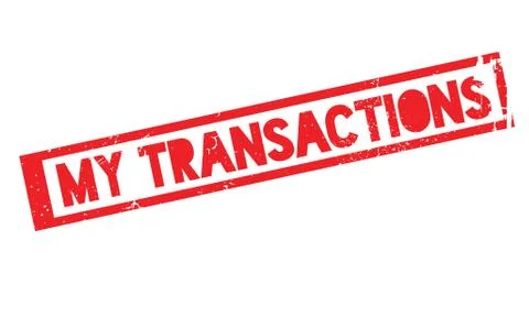 My Transactions rubber stamp 스톡 일러스트