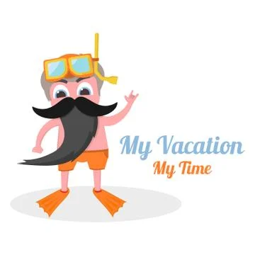 My vacation  time Stock Illustration