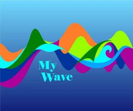My wave, vector illustration Stock Illustration