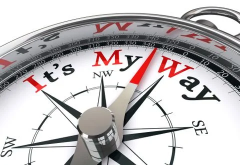 My way conceptual compass Stock Illustration