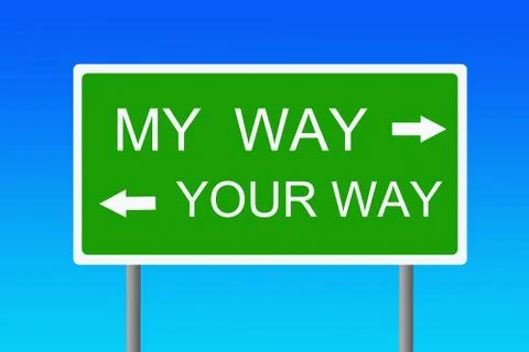 My way your way Stock Illustration