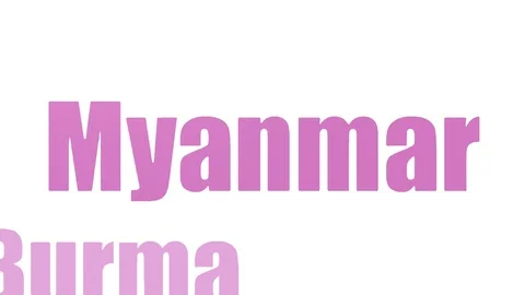 Myanmar Animated Word Cloud On White Background Stock Footage 107245547