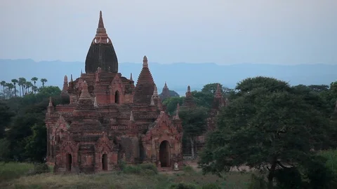 Myanmar Buddhist temple, Bagan Stock Footage 102633131