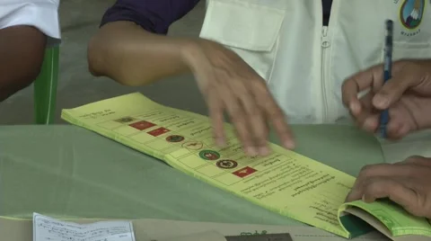 Myanmar Election Day Voting Stock Footage 56925909