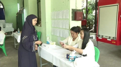 Myanmar Election Day Voting 스톡 동영상 56926636