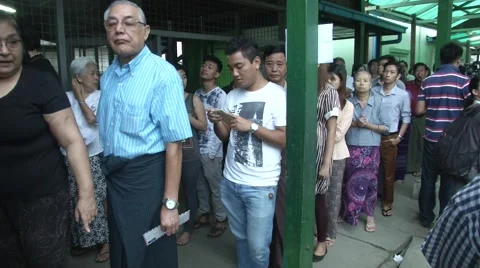 Myanmar Election Day Voting 스톡 동영상 56926685