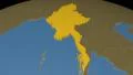 Myanmar extruded. Solids. 4k or 4k+ Resolution