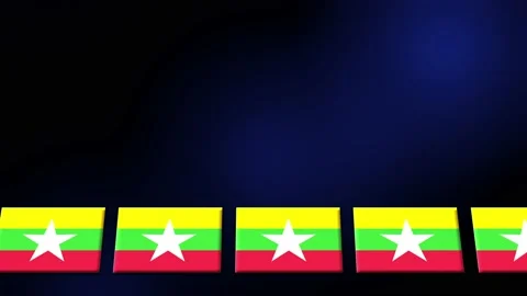 Myanmar Flag Animated Background 3d Animation Stock Footage 229417940