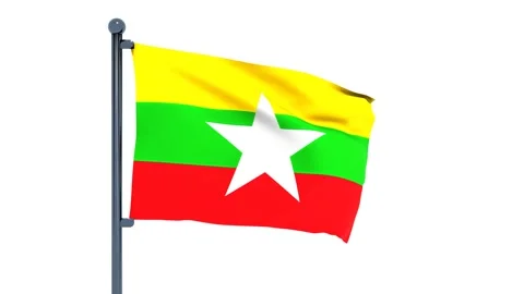 Myanmar Flag Video stock 150201868